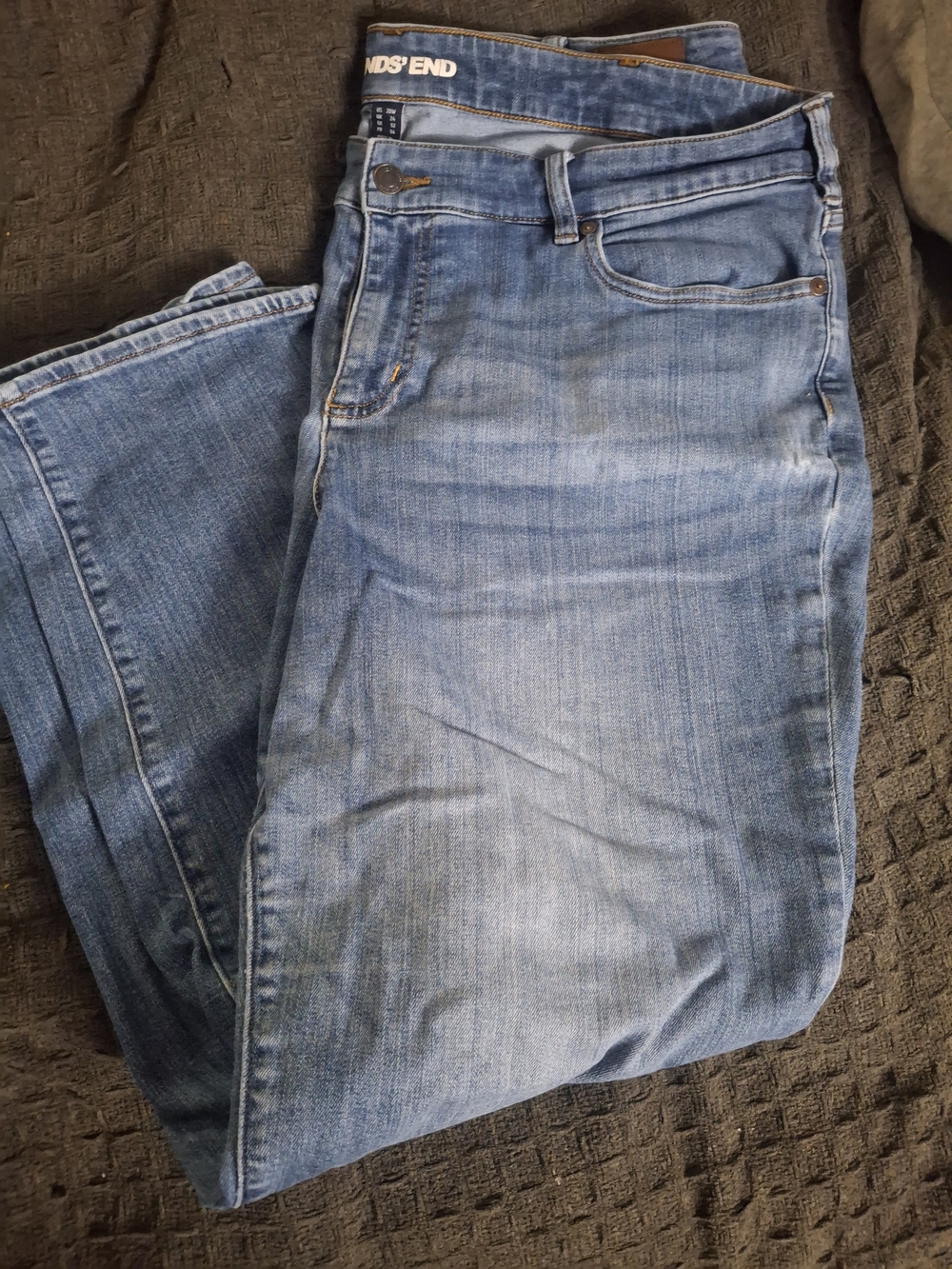 Lands' End Women's Light Blue Slim Straight Jeans